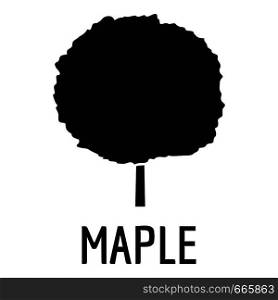 Maple tree icon. Simple illustration of maple tree vector icon for web. Maple tree icon, simple black style