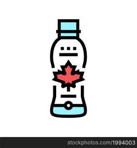 maple water bottle color icon vector. maple water bottle sign. isolated symbol illustration. maple water bottle color icon vector illustration