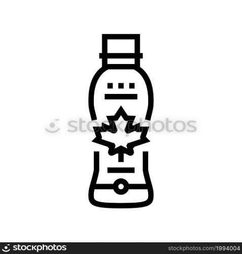 maple water bottle line icon vector. maple water bottle sign. isolated contour symbol black illustration. maple water bottle line icon vector illustration