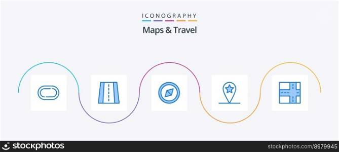 Maps and Travel Blue 5 Icon Pack Including . location.