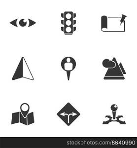 Maps, location and navigation icons.. Maps, location and navigation icons. White background