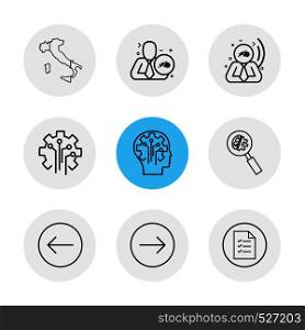 maps , world , emlpoyee , corporate , gear , robot , search , left , right , document , icon, vector, design, flat, collection, style, creative, icons