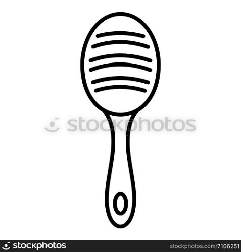 Maracas toy icon. Outline maracas toy vector icon for web design isolated on white background. Maracas toy icon, outline style