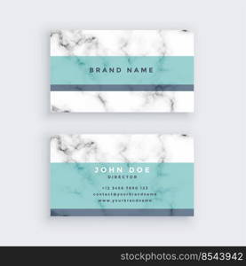 marble business card design with pastel color