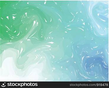 Marble ink colorful. Green Blue marble pattern texture abstract background. can be used for background or wallpaper. Vector illustration