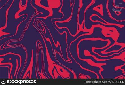 Marble texture. Dynamic liquid in red. Wavy lines. Vector marble background for your design project.
