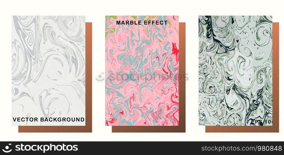 Marble white, pink and black texture. For design cover, presentation, invitation, flyer, postcard, design packaging. Vector illustration.. White, pink and black liquid marble texture illustration template.