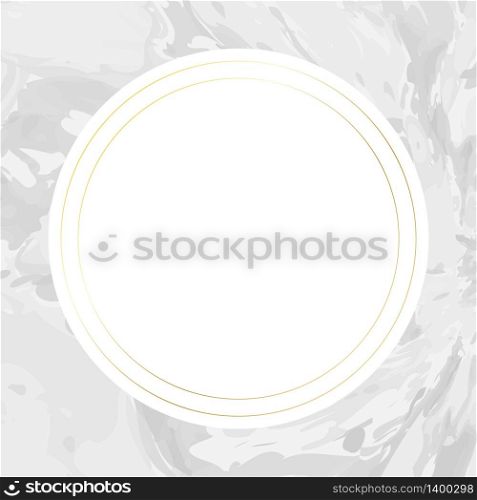 Marble with golden texture background and round frame vector illustration. Marble with golden texture background vector illustration