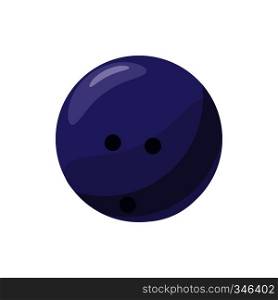 Marbled bowling ball icon in cartoon style on a white background. Marbled bowling ball icon, cartoon style