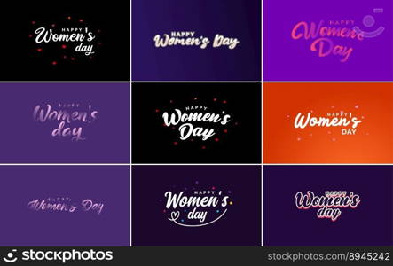 March 8 background with international women&rsquo;s day floral decorations in a paper art style with a frame of flowers and leaves greeting card on a pastel pink tone; vector illustration