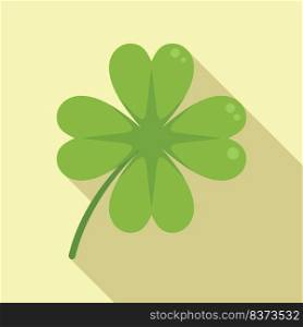 March clover icon flat vector. Ireland day. Fortune shape. March clover icon flat vector. Ireland day