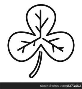March clover icon outline vector. Ireland day. Fortune shape. March clover icon outline vector. Ireland day