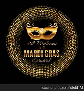 Mardi Gras Party Mask Holiday Poster Background. Vector Illustration EPS10. Mardi Gras Party Mask Holiday Poster Background. Vector Illustra