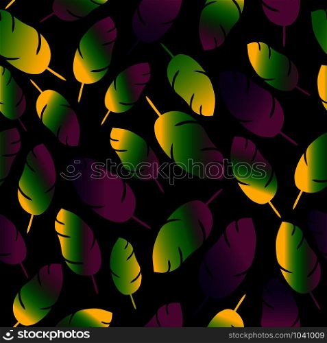 Mardi gras seamless pattern with colors feathers. Mardi gras seamless pattern with feathers on dark