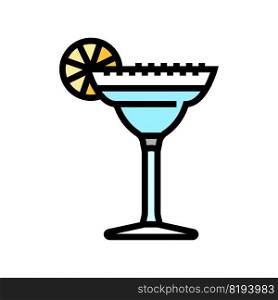 margarita cocktail glass drink color icon vector. margarita cocktail glass drink sign. isolated symbol illustration. margarita cocktail glass drink color icon vector illustration