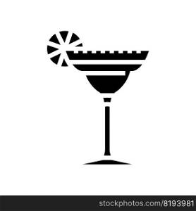 margarita cocktail glass drink glyph icon vector. margarita cocktail glass drink sign. isolated symbol illustration. margarita cocktail glass drink glyph icon vector illustration