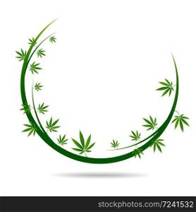 Marijuana and cannabis leaf green nature logo and symbol template Vector