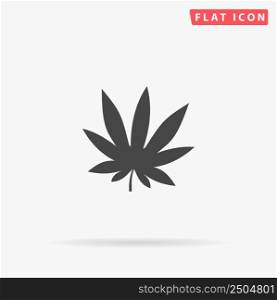 Marijuana cannabis flat vector icon. Hand drawn style design illustrations.. Marijuana cannabis flat vector icon. Hand drawn style design illustrations