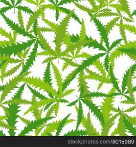 Marijuana, Cannabis seamless pattern. Vector background of leaves.&#xA;