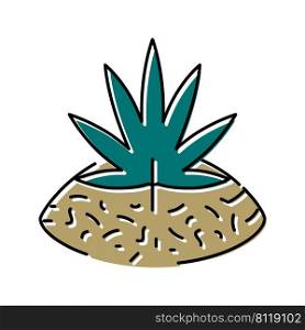 marijuana drug plant color icon vector. marijuana drug plant sign. isolated symbol illustration. marijuana drug plant color icon vector illustration