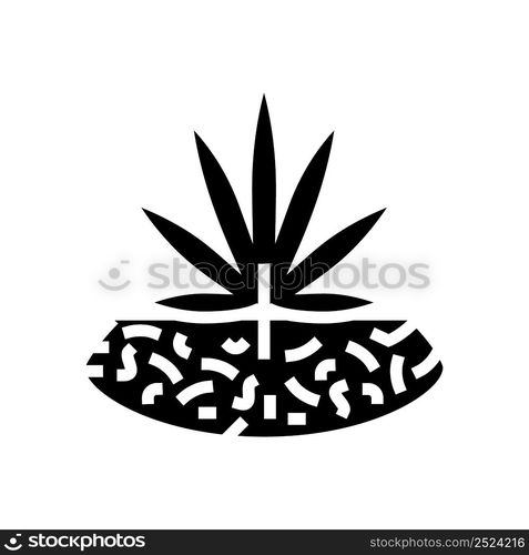 marijuana drug plant glyph icon vector. marijuana drug plant sign. isolated contour symbol black illustration. marijuana drug plant glyph icon vector illustration