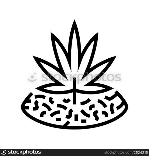 marijuana drug plant line icon vector. marijuana drug plant sign. isolated contour symbol black illustration. marijuana drug plant line icon vector illustration
