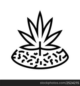 marijuana drug plant line icon vector. marijuana drug plant sign. isolated contour symbol black illustration. marijuana drug plant line icon vector illustration