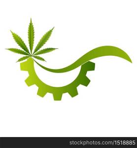 Marijuana gear. Vector image on a white background