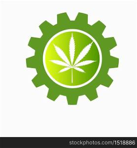 Marijuana gear. Vector image on a white background