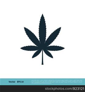 Marijuana Leaf, Hemp Medicine Icon Vector Logo Template Illustration Design. Vector EPS 10.