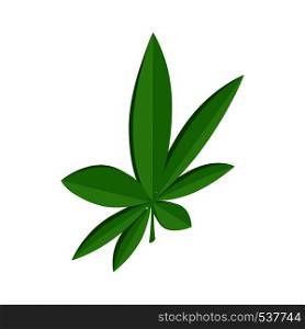 Marijuana leaf icon in isometric 3d style on a white background. Marijuana leaf icon, isometric 3d style