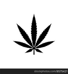 Marijuana leaf icon vector image