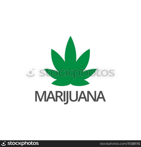 Marijuana leaf logo icon graphic design template illustration. Marijuana leaf logo icon graphic design template