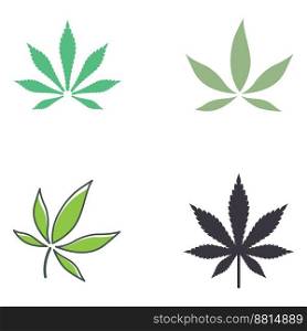 Marijuana or cannabis  leaf logo or template design.