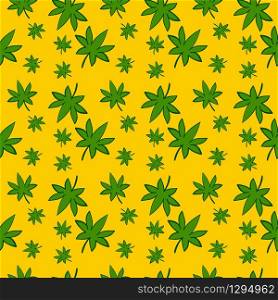 Marijuana wallpaper, illustration, vector on white background.