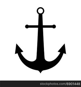 Marine anchor the black color icon