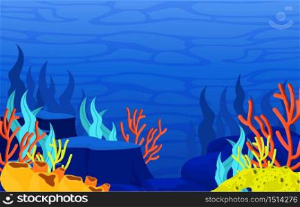Marine Coral Reef Underwater Sea Ocean Nature Illustration