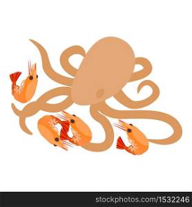 Marine food icon. Isometric illustration of marine food vector icon for web. Marine food icon, isometric style