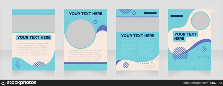 Marine jobs blank brochure layout design. Service info. Vertical poster template set with empty copy space for text. Premade corporate reports collection. Editable flyer paper pages. Marine jobs blank brochure layout design