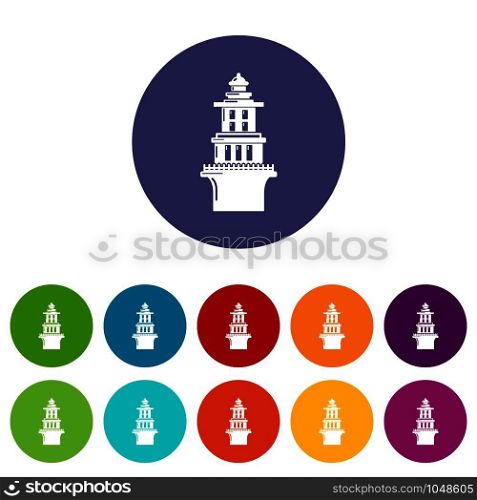 Marine lighthouse icon. Simple illustration of marine lighthouse vector icon for web. Marine lighthouse icon, simple style