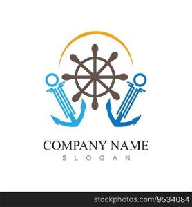 marine retro emblems logo with anchor and rope, anchor logo - vector
Minimal Emblem of Anchor Ship Line Art Logo, Vector Illustration Design of Across the Ocean