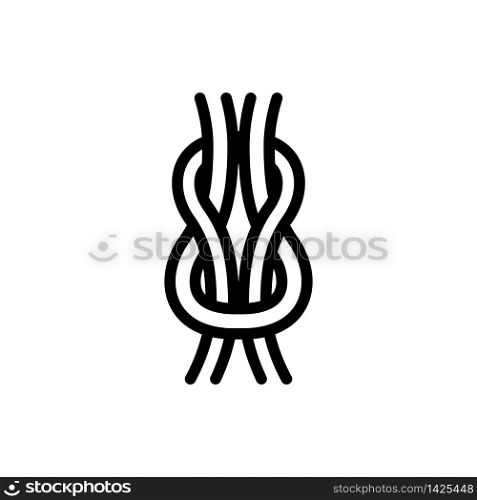 marine rope knot icon vector. marine rope knot sign. isolated contour symbol illustration. marine rope knot icon vector outline illustration