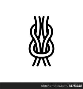 marine rope knot icon vector. marine rope knot sign. isolated contour symbol illustration. marine rope knot icon vector outline illustration