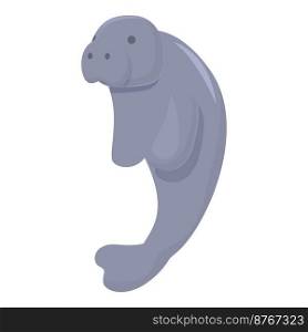 Marine seacow icon cartoon vector. Sea dugong. Cute animal. Marine seacow icon cartoon vector. Sea dugong