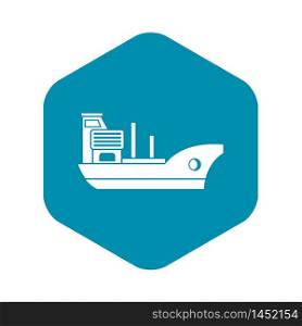 Marine ship icon. Simple illustration of marine ship vector icon for web. Marine ship icon, simple style
