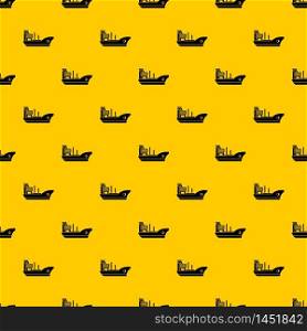 Marine ship pattern seamless vector repeat geometric yellow for any design. Marine ship pattern vector