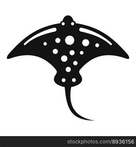 Marine stingray icon simple vector. Fish animal. Nature wildlife. Marine stingray icon simple vector. Fish animal