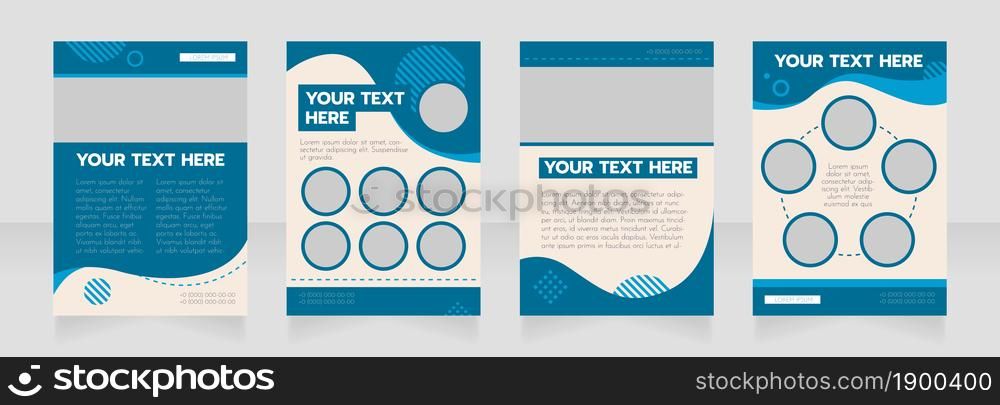 Maritime university educational blank brochure layout design. Vertical poster template set with empty copy space for text. Premade corporate reports collection. Editable flyer paper pages. Maritime university educational blank brochure layout design