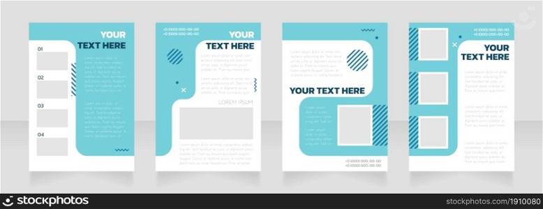 Maritime vacancies blank brochure layout design. Cruise jobs. Vertical poster template set with empty copy space for text. Premade corporate reports collection. Editable flyer paper pages. Maritime vacancies blank brochure layout design