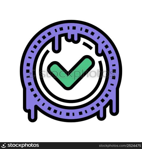 mark quality color icon vector. mark quality sign. isolated symbol illustration. mark quality color icon vector illustration